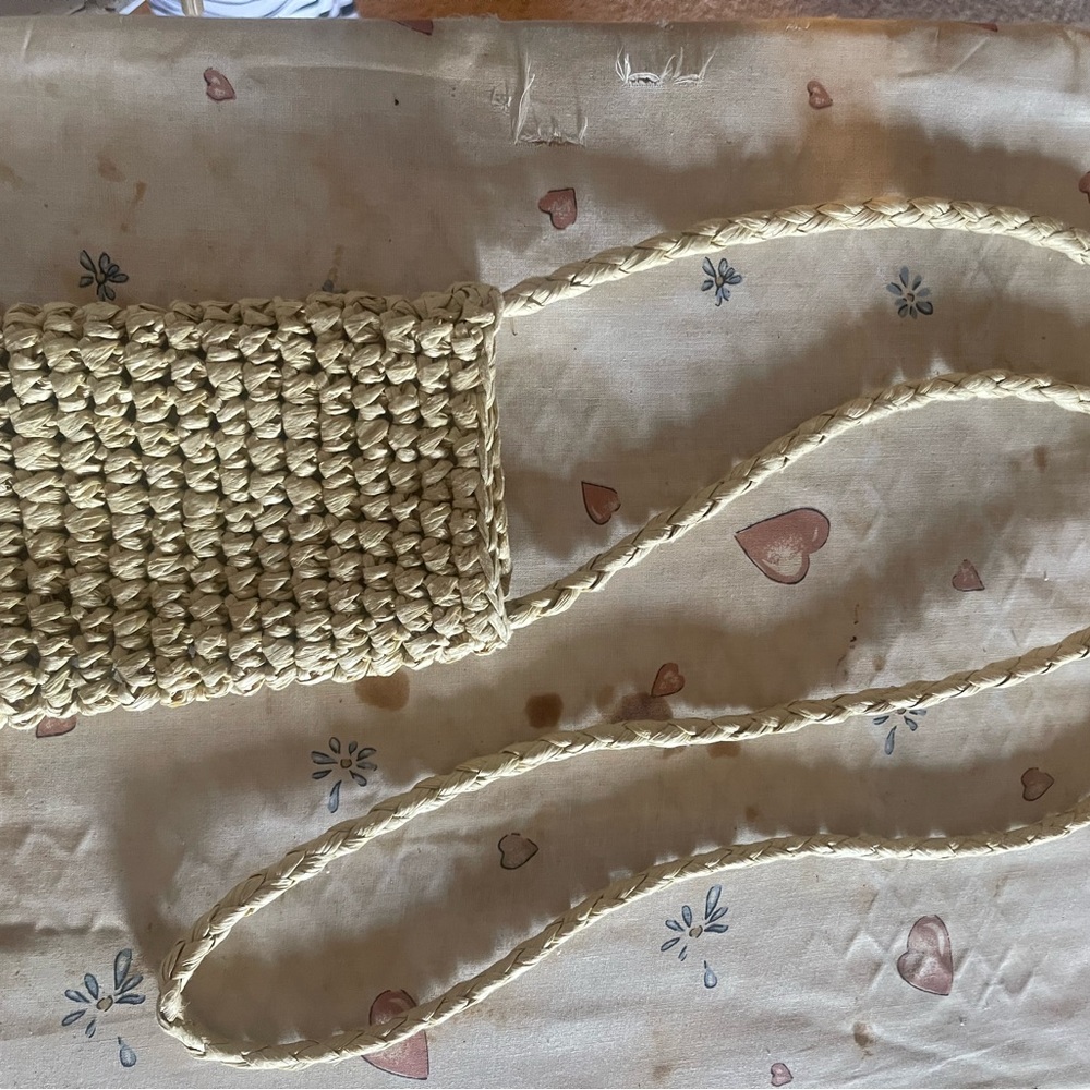Handcrafted Tan Woven Crossbody Bag